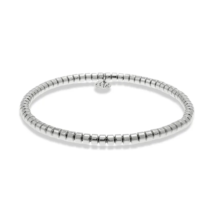 Hulchi Belluni 18K White Gold Brushed Stretch Bracelet Hulchi Belluni Bracelets