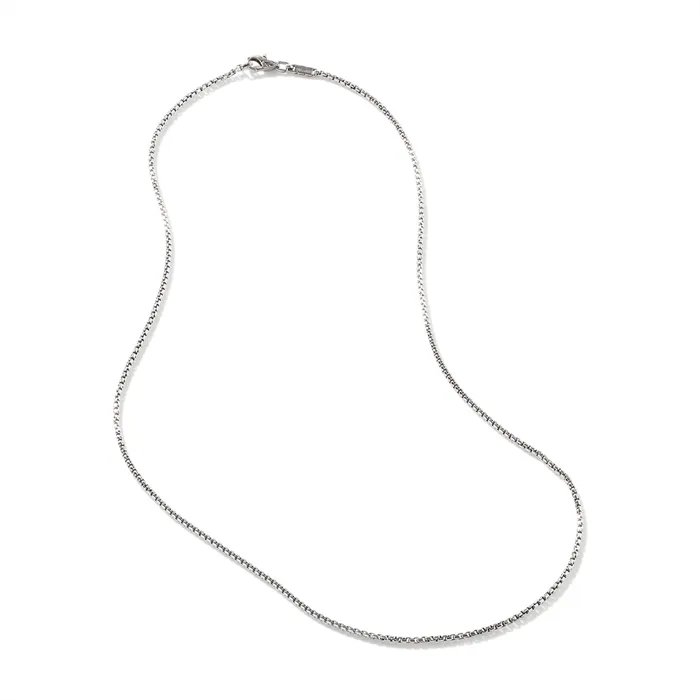 John Hardy Necklaces John Hardy Mens Classic Chain Silver 2mm Box Chain Necklace