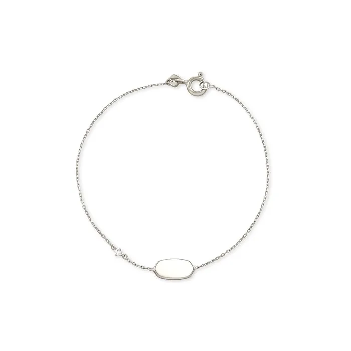 Kendra Scott 14K White Gold Fern Engravable Diamond Chain Bracelet Kendra Scott Bracelets Kendra Scott 14K White Gold Fern Engravable Diamond Chain Bracelet Kendra Scott Bracelets