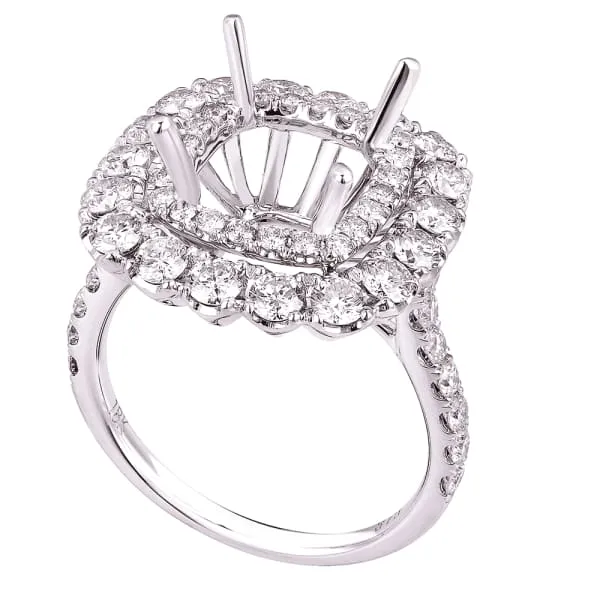 Luxury double layered 18K white gold engagement ring with 165ctw diamonds KR09829AXD9X8 Diamond Source NYC Rings Luxury double layered 18K white gold engagement ring with 165ctw diamonds KR09829AXD9X8 Diamond Source NYC Rings