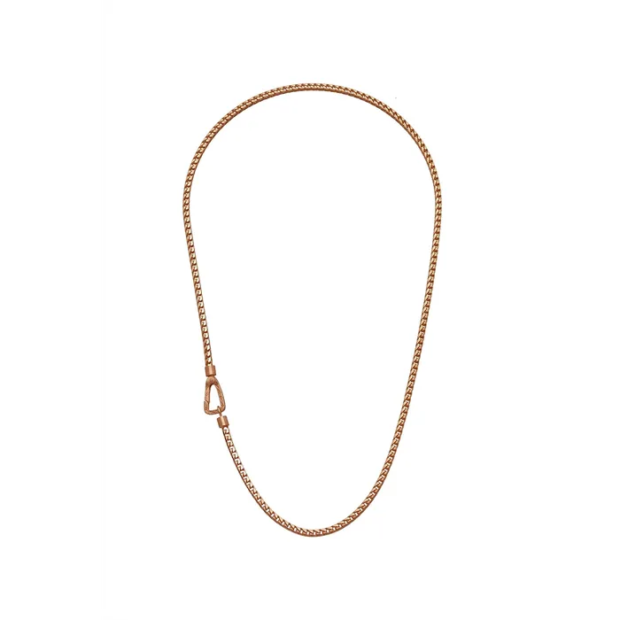 Marco Dal Maso Mesh 18kt Rose Gold Matte Plated Silver Necklace 62cm Marco Dal Maso Necklaces Marco Dal Maso Mesh 18kt Rose Gold Matte Plated Silver Necklace 62cm Marco Dal Maso Necklaces