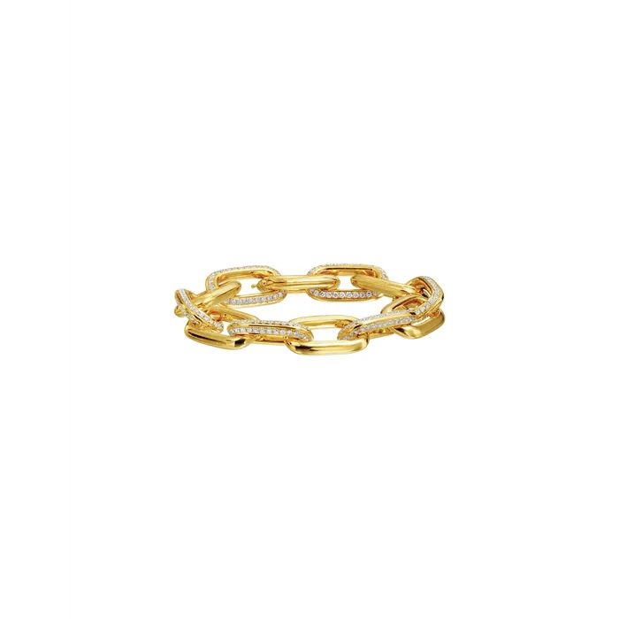 Meierotto Jewelers Bracelets 18K Yellow Gold Diamond Link Bracelet