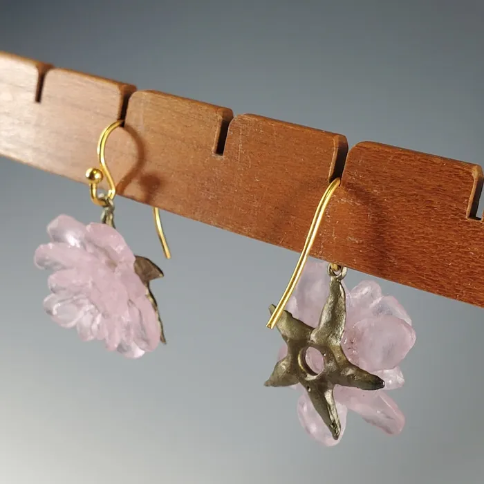 Michael Michaud Earrings Blushing Rose Wired Earrings