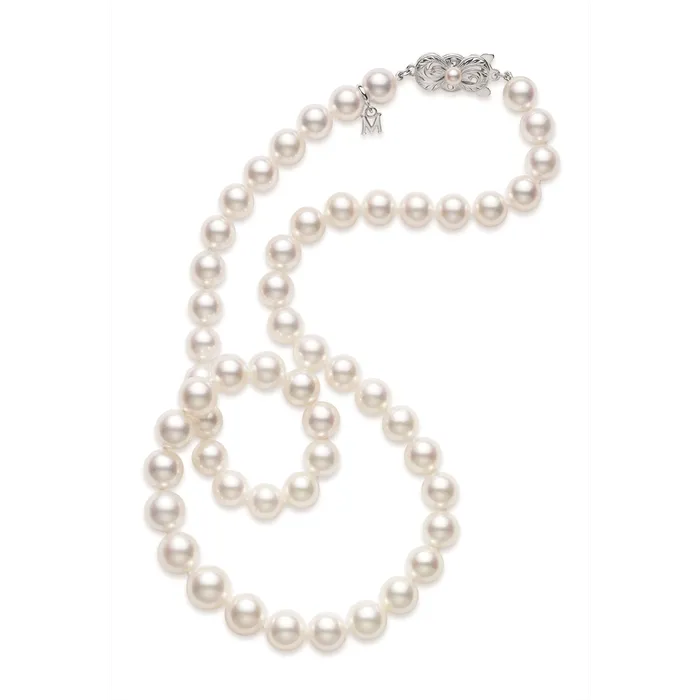 Mikimoto Necklaces Mikimoto 18K White Gold 65x6mm Cultured White Pearl Necklace Mikimoto Necklaces Mikimoto 18K White Gold 65x6mm Cultured White Pearl Necklace