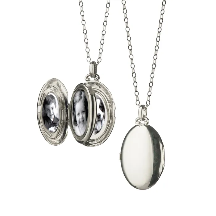 Monica Rich Kosann Sterling Silver FourImage Oval Locket Necklace Monica Rich Kosann Necklaces Monica Rich Kosann Sterling Silver FourImage Oval Locket Necklace Monica Rich Kosann Necklaces