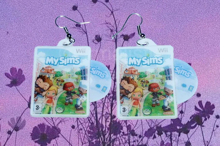 My Sims Wii Game 2D detailed Handmade Earrings Sam Makes Things Earrings