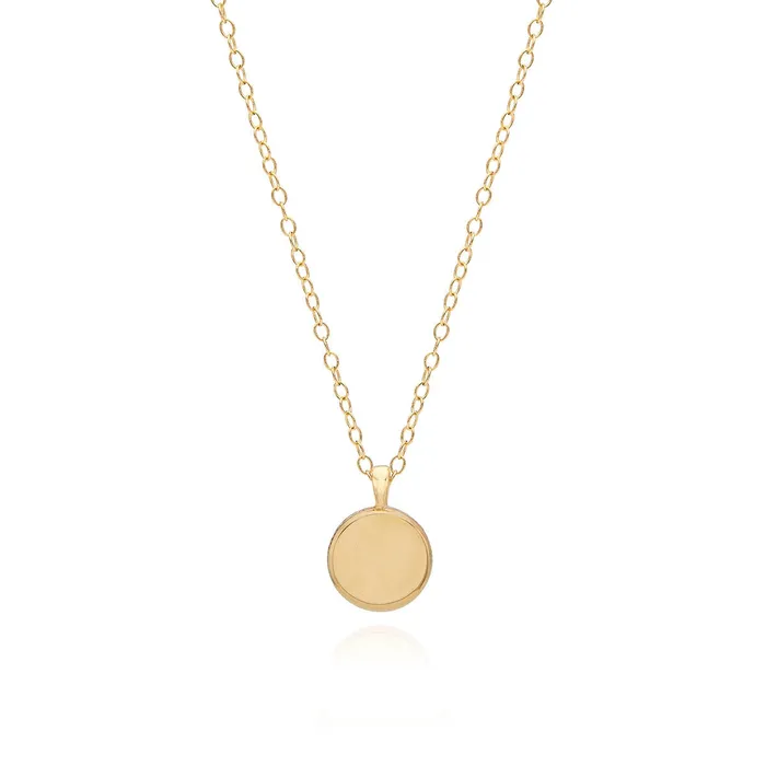 Necklaces Anna Beck Small Coin Pearl Necklace Gold Plated Anna Beck