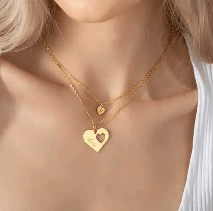 Necklaces Belbren Layered MotherDaughter Heart Necklace Set Elegant Custom Jewelry Gift for Mothers Day Birthdays and Anniversaries Necklaces Belbren Layered MotherDaughter Heart Necklace Set Elegant Custom Jewelry Gift for Mothers Day Birthdays and Anniversaries