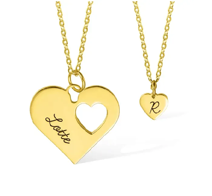 Necklaces Belbren Layered MotherDaughter Heart Necklace Set Elegant Custom Jewelry Gift for Mothers Day Birthdays and Anniversaries