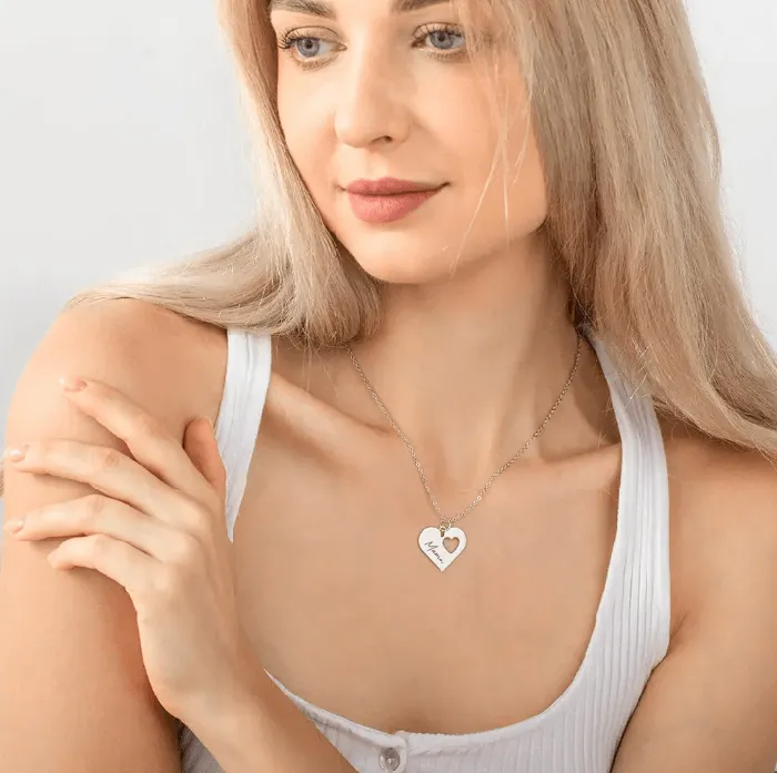 Necklaces Belbren Layered MotherDaughter Heart Necklace Set Elegant Custom Jewelry Gift for Mothers Day Birthdays and Anniversaries