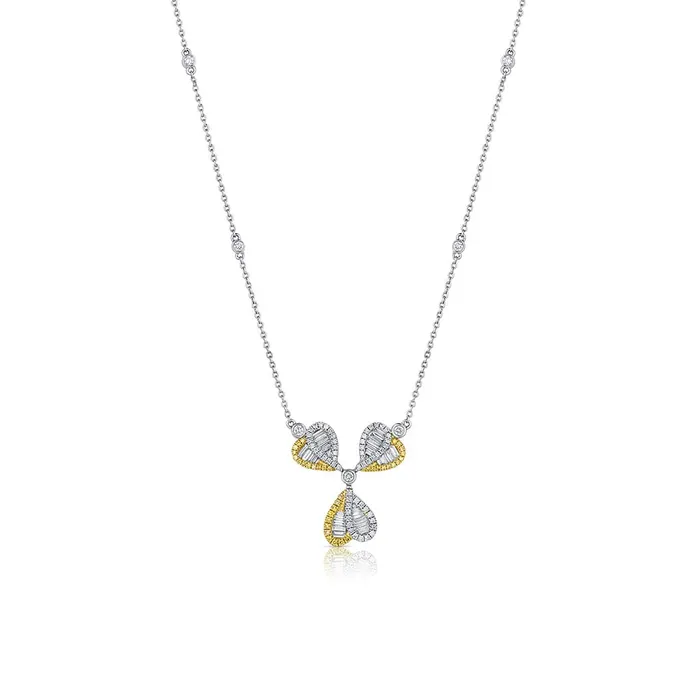 Necklaces CJ Charles Jewelers Estate Gregg Ruth 18kt Gold Yellow Diamond 3 Heart Necklace Necklaces CJ Charles Jewelers Estate Gregg Ruth 18kt Gold Yellow Diamond 3 Heart Necklace