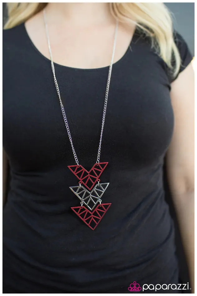 Necklaces Paparazzi Jewelry Paparazzi Necklace All Signs Point to Yes Red