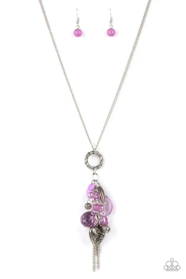 Necklaces Paparazzi Jewelry Paparazzi Necklace AMOR to Love Purple