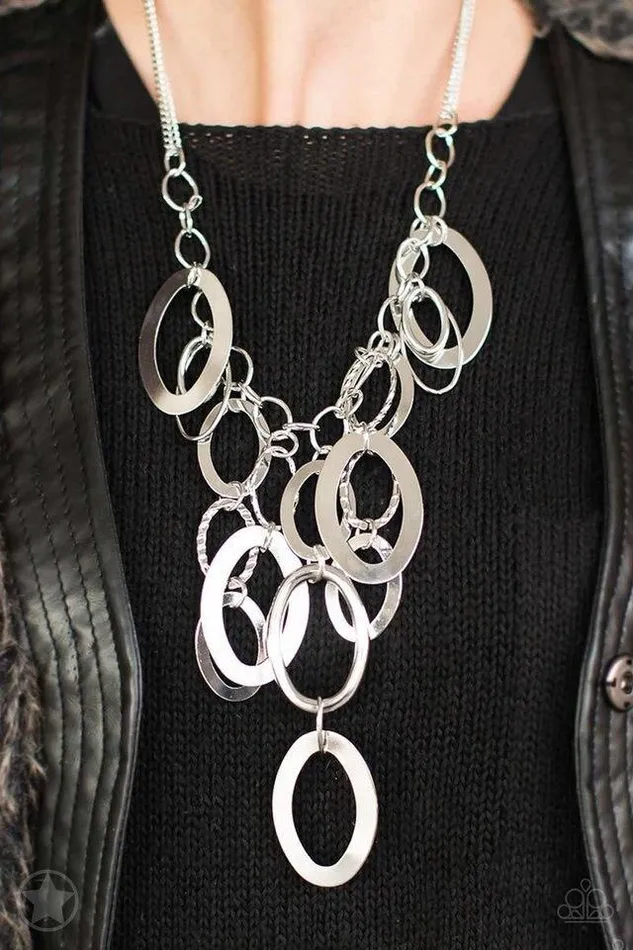 Necklaces Paparazzi Jewelry Paparazzi Necklace Blockbuster A Silver Spell Silver