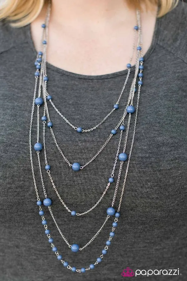 Necklaces Paparazzi Jewelry Paparazzi Necklace Cant Stop The Feeling Blue