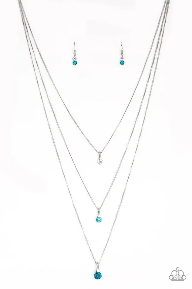 Necklaces Paparazzi Jewelry Paparazzi Necklace Crystal Chic Blue