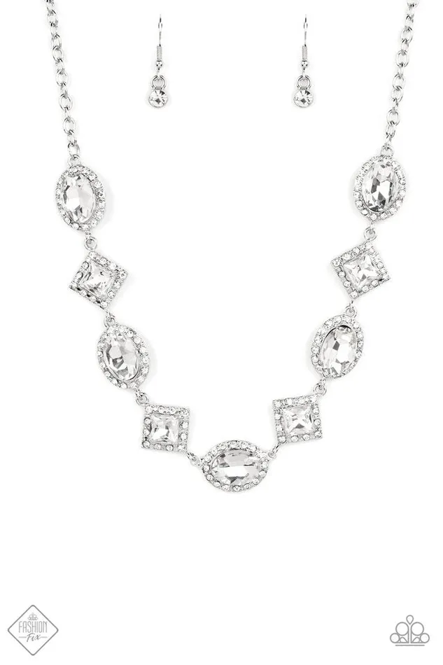Necklaces Paparazzi Jewelry Paparazzi Necklace Diamond of the Season White Necklaces Paparazzi Jewelry Paparazzi Necklace Diamond of the Season White