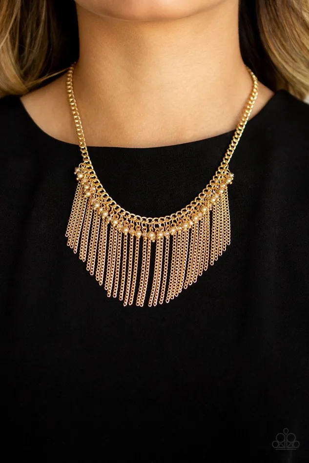 Necklaces Paparazzi Jewelry Paparazzi Necklace Divinely Diva Gold
