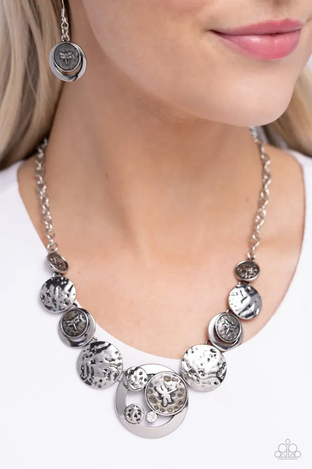 Necklaces Paparazzi Jewelry Paparazzi Necklace Dragonfly Design Silver