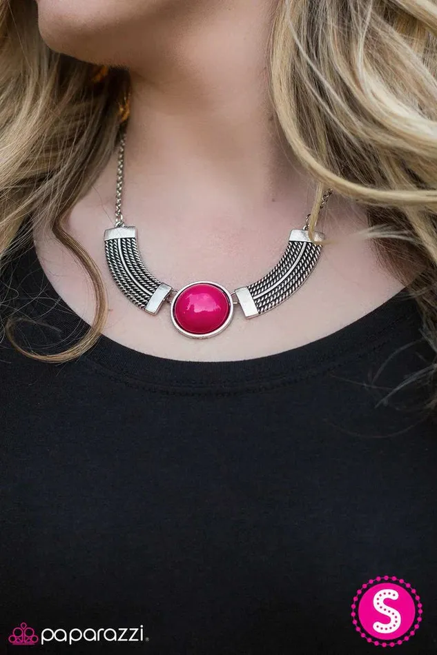 Necklaces Paparazzi Jewelry Paparazzi Necklace Egyptian Spell Pink