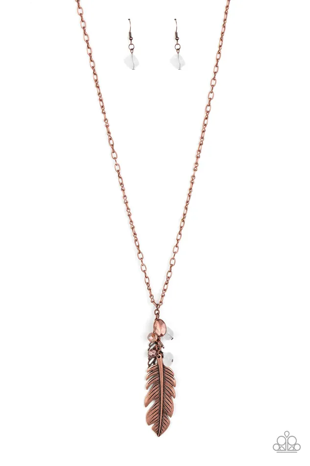 Necklaces Paparazzi Jewelry Paparazzi Necklace Feather Flair Copper