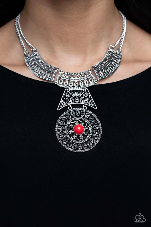 Necklaces Paparazzi Jewelry Paparazzi Necklace Fetching Filigree Red
