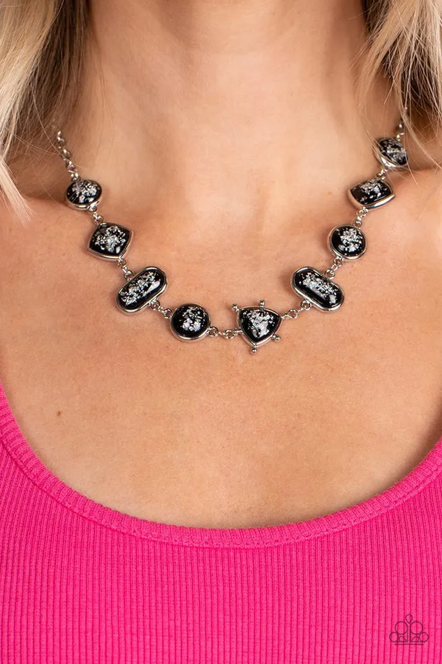 Necklaces Paparazzi Jewelry Paparazzi Necklace Fleek and Flecked Black