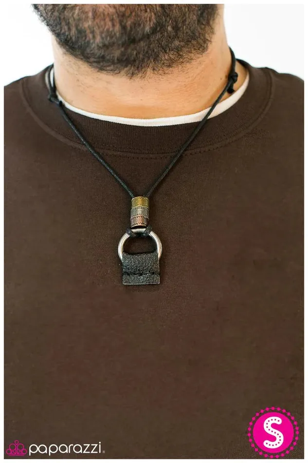 Necklaces Paparazzi Jewelry Paparazzi Necklace HellBent For Leather Black