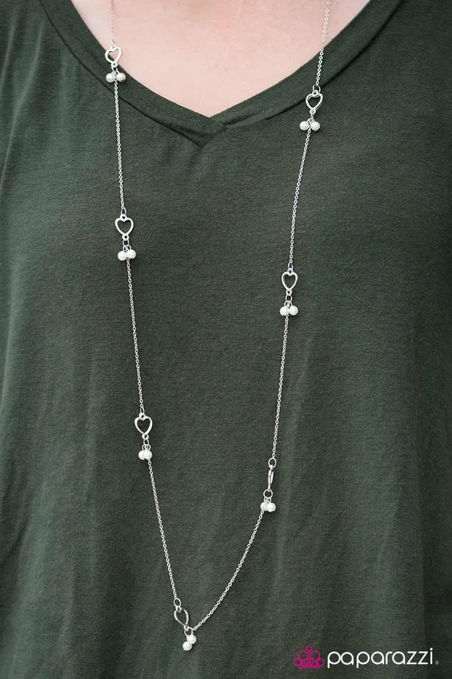Necklaces Paparazzi Jewelry Paparazzi Necklace Its Your Love White