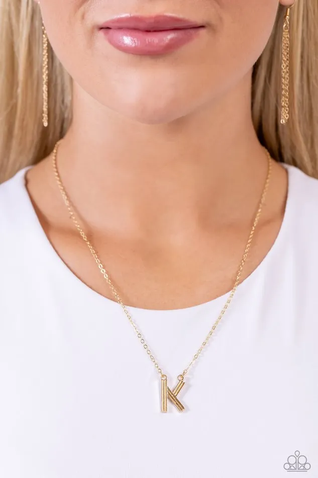 Necklaces Paparazzi Jewelry Paparazzi Necklace Leave Your Initials Gold K