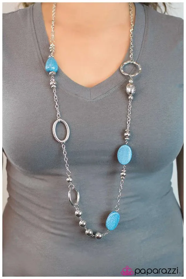 Necklaces Paparazzi Jewelry Paparazzi Necklace Make the Most Of It Blue