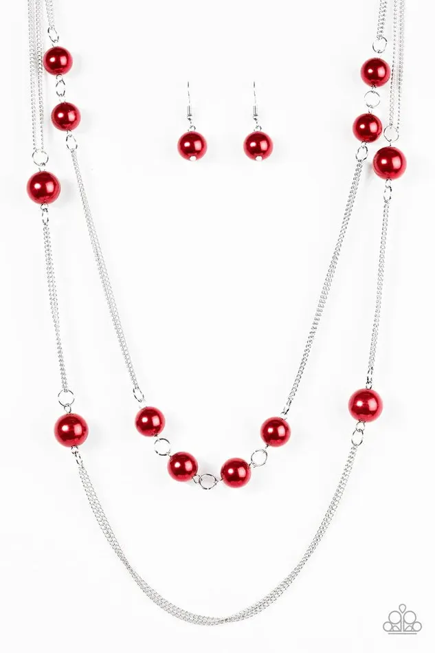 Necklaces Paparazzi Jewelry Paparazzi Necklace My Main GLAM Red