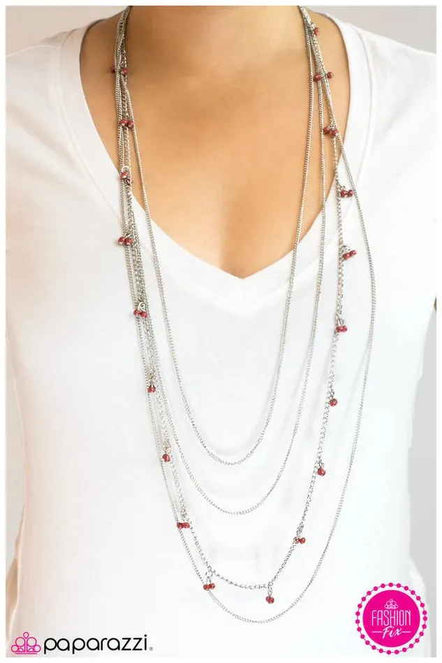 Necklaces Paparazzi Jewelry Paparazzi Necklace On Route 66 Red