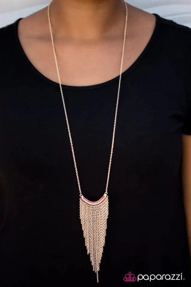 Necklaces Paparazzi Jewelry Paparazzi Necklace Out Of My Way Red