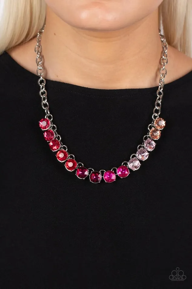 Necklaces Paparazzi Jewelry Paparazzi Necklace Rainbow Resplendence Pink