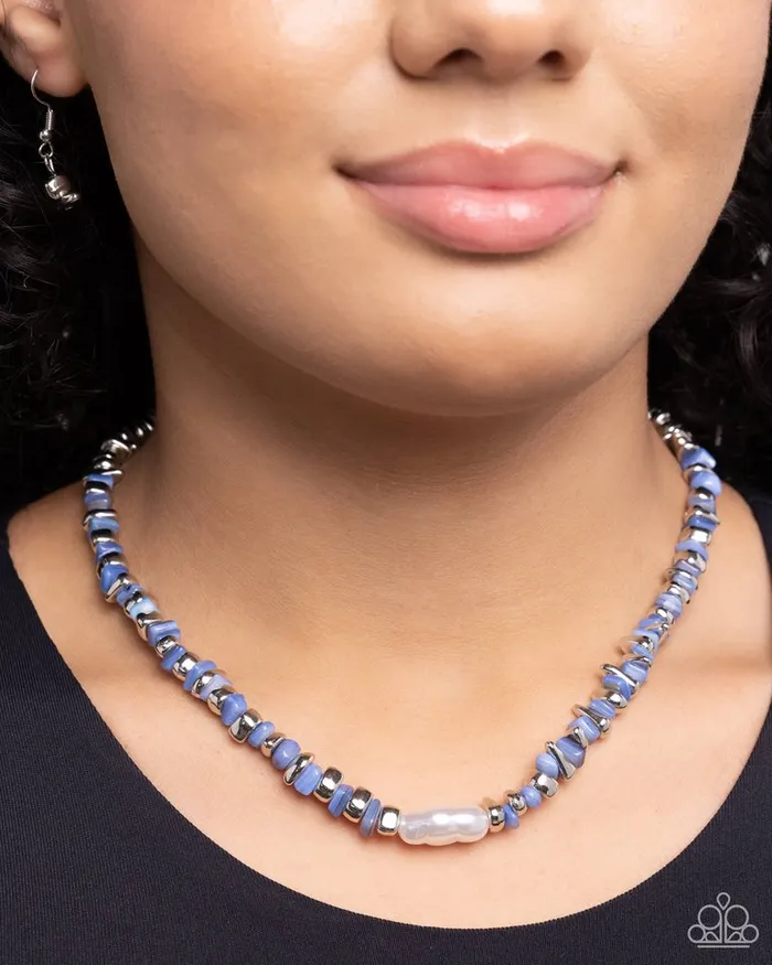 Necklaces Paparazzi Jewelry Paparazzi Necklace Seasonal Socialite Blue