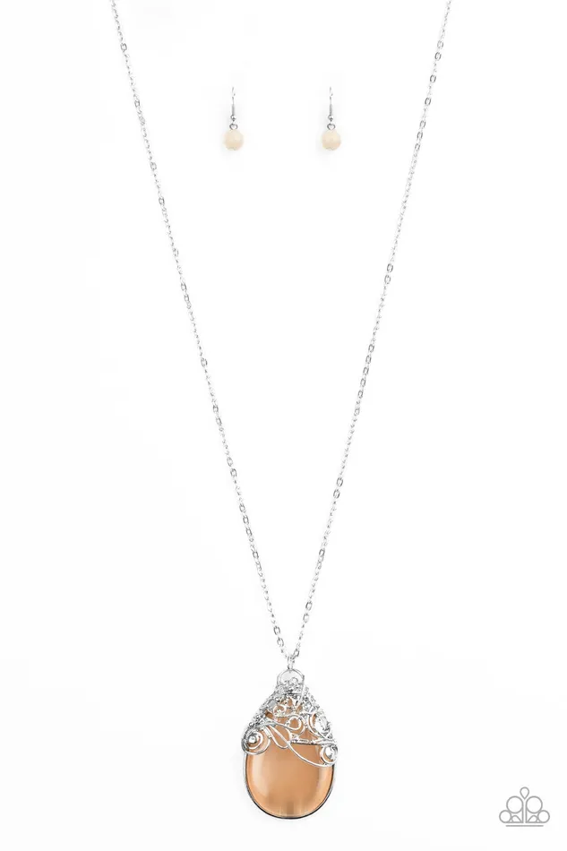 Necklaces Paparazzi Jewelry Paparazzi Necklace Tangled Gardens Orange