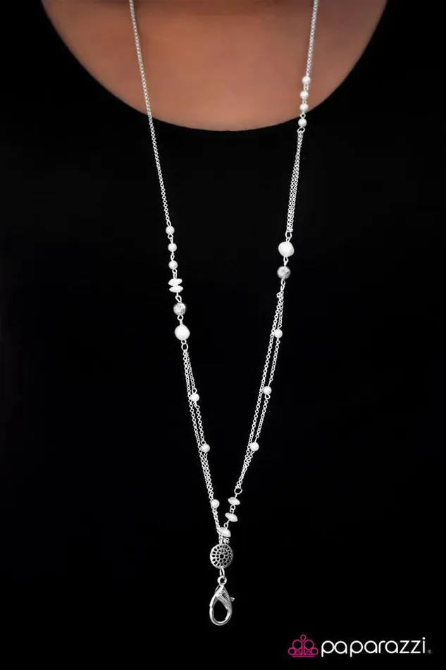 Necklaces Paparazzi Jewelry Paparazzi Necklace The Boss Lady White