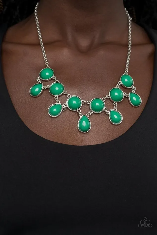 Necklaces Paparazzi Jewelry Paparazzi Necklace Very Valley Girl Green