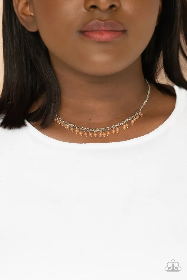 Necklaces Paparazzi Necklace DEW a Double Take Orange Paparazzi Jewelry