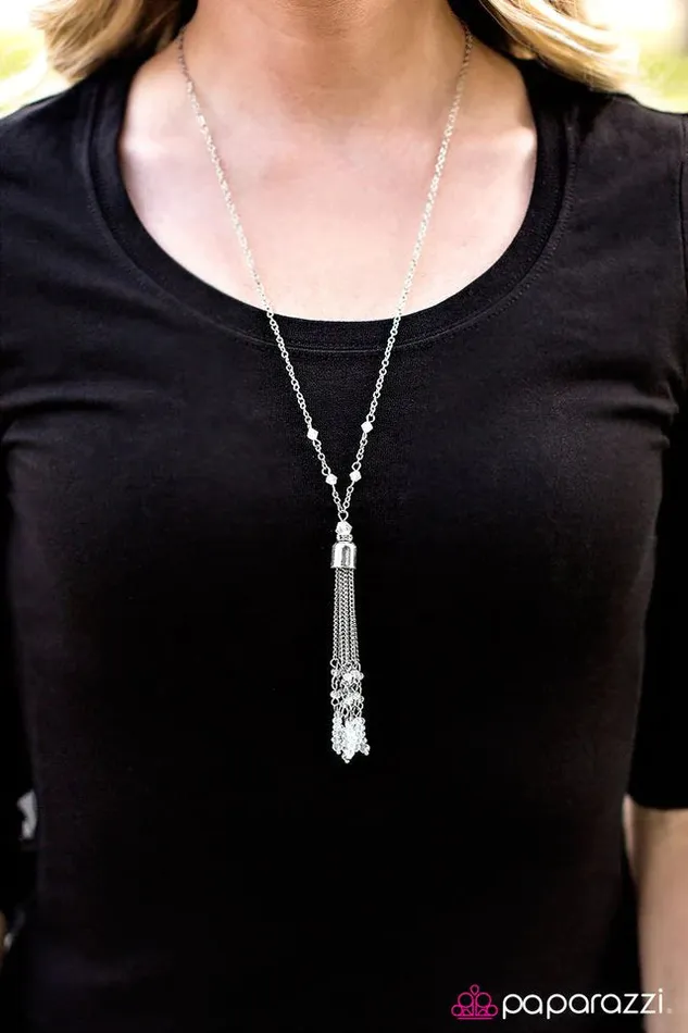 Necklaces Paparazzi Necklace Firework Finale White Paparazzi Jewelry