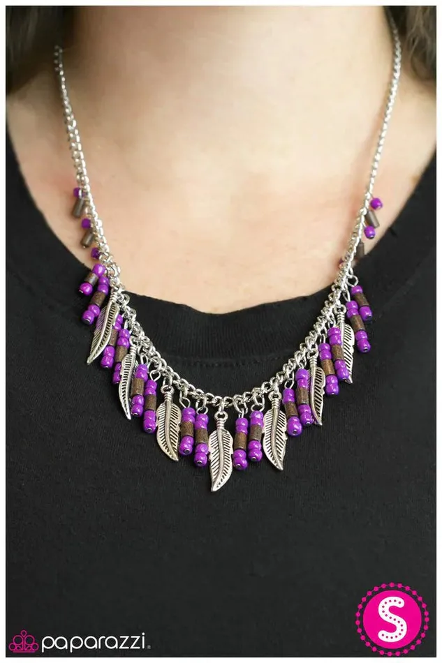 Necklaces Paparazzi Necklace Fly Girl Purple Paparazzi Jewelry
