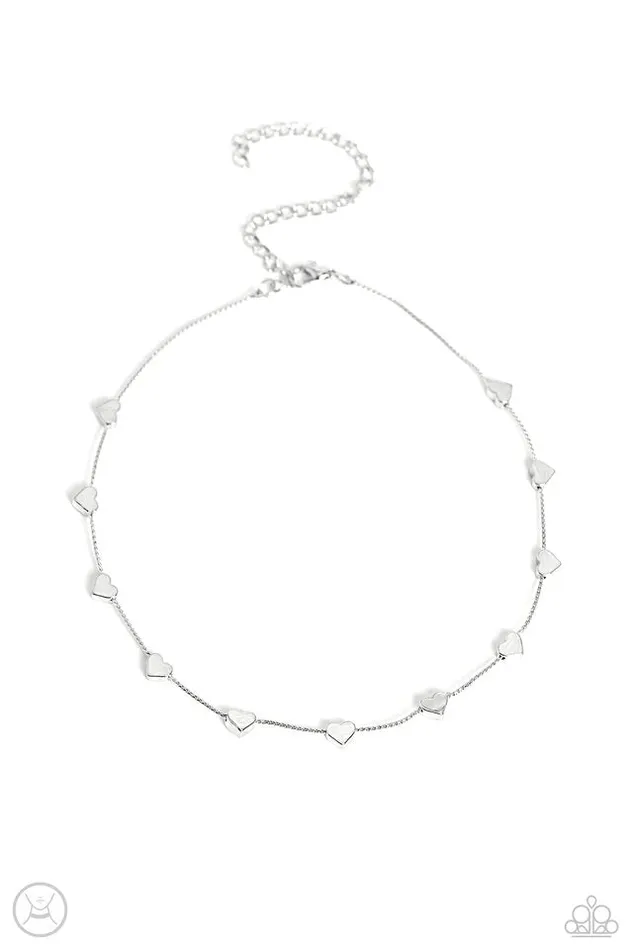Necklaces Paparazzi Necklace Public Display of Affection Silver Paparazzi Jewelry Necklaces Paparazzi Necklace Public Display of Affection Silver Paparazzi Jewelry
