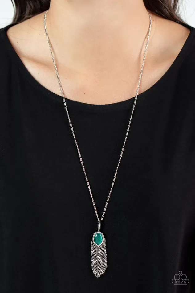 Necklaces Paparazzi Necklace Pure QUILLPower Green Paparazzi Jewelry