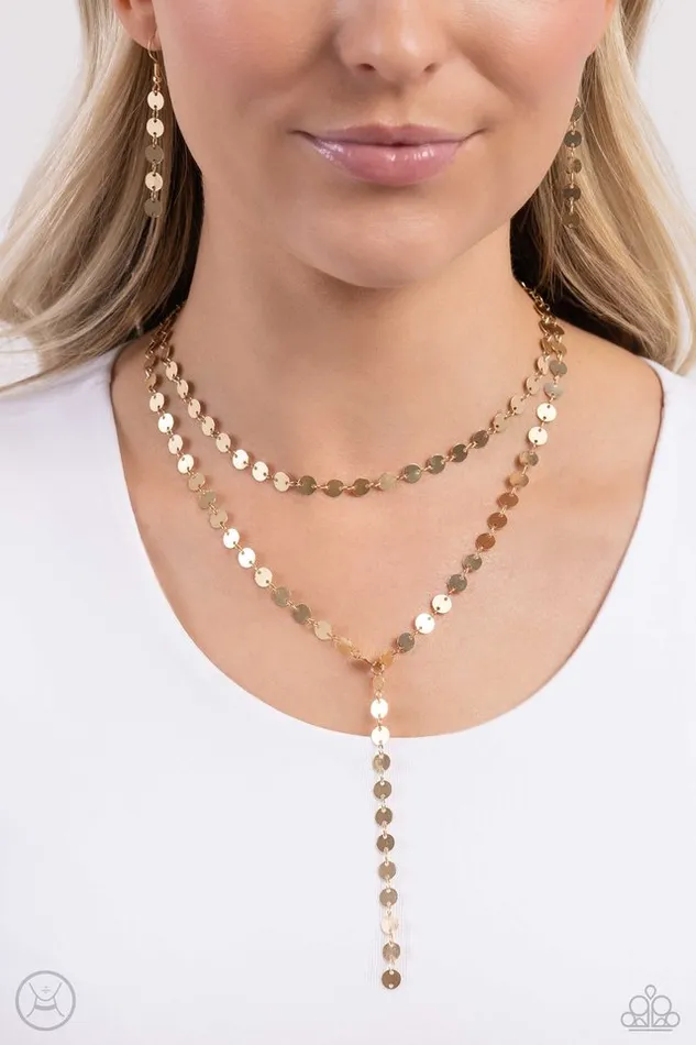 Necklaces Paparazzi Necklace Reeling in Radiance Gold Paparazzi Jewelry