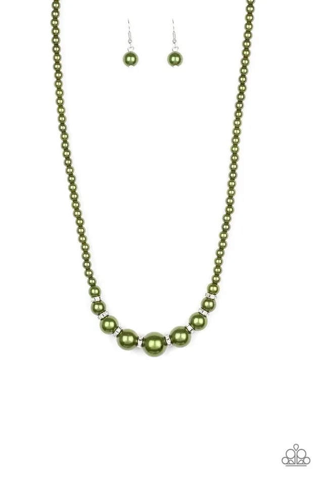 Necklaces Paparazzi Necklace SoHo Sweetheart Green Paparazzi Jewelry