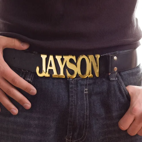 Necklaces Personalized Stainless Steel Name Belt Buckle Custom Engraved Hip Hop Style Accessory for Men Women Unique Gift Belbren