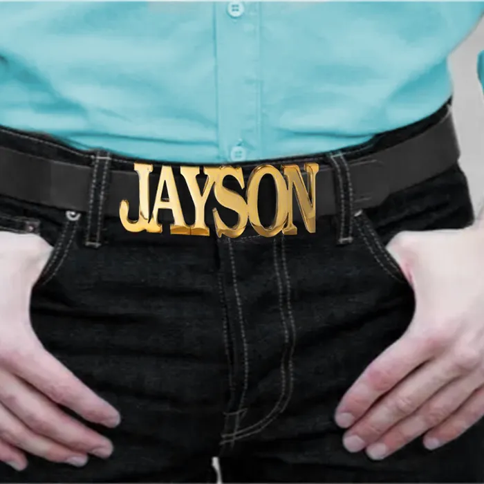 Necklaces Personalized Stainless Steel Name Belt Buckle Custom Engraved Hip Hop Style Accessory for Men Women Unique Gift Belbren