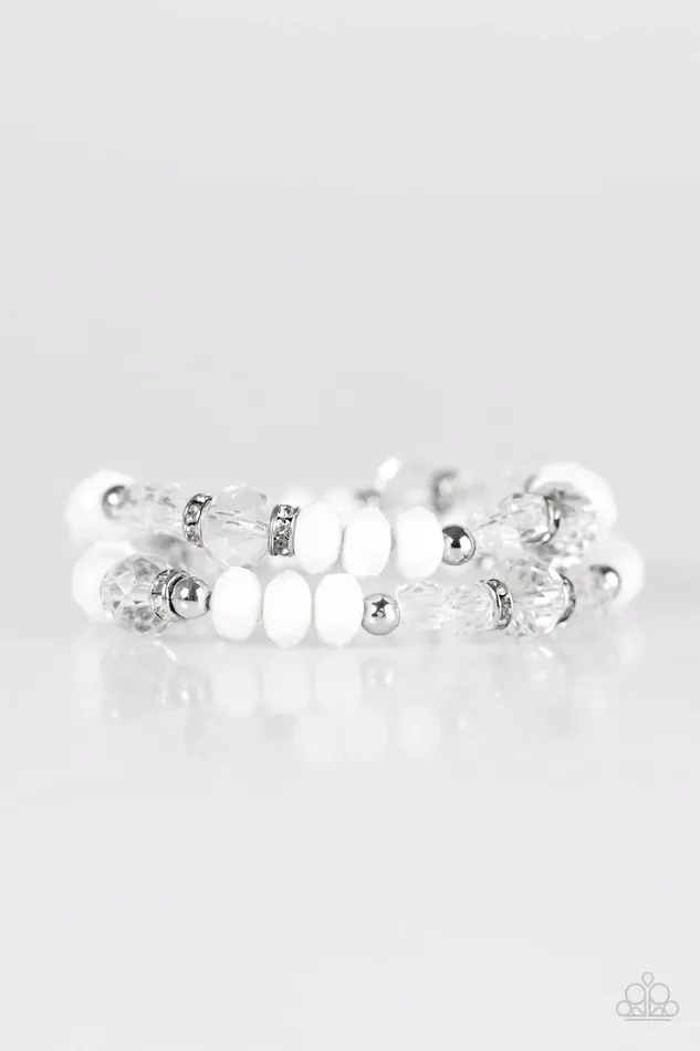 Paparazzi Bracelet A Midsummer Nights GLEAM White Paparazzi Jewelry Bracelets