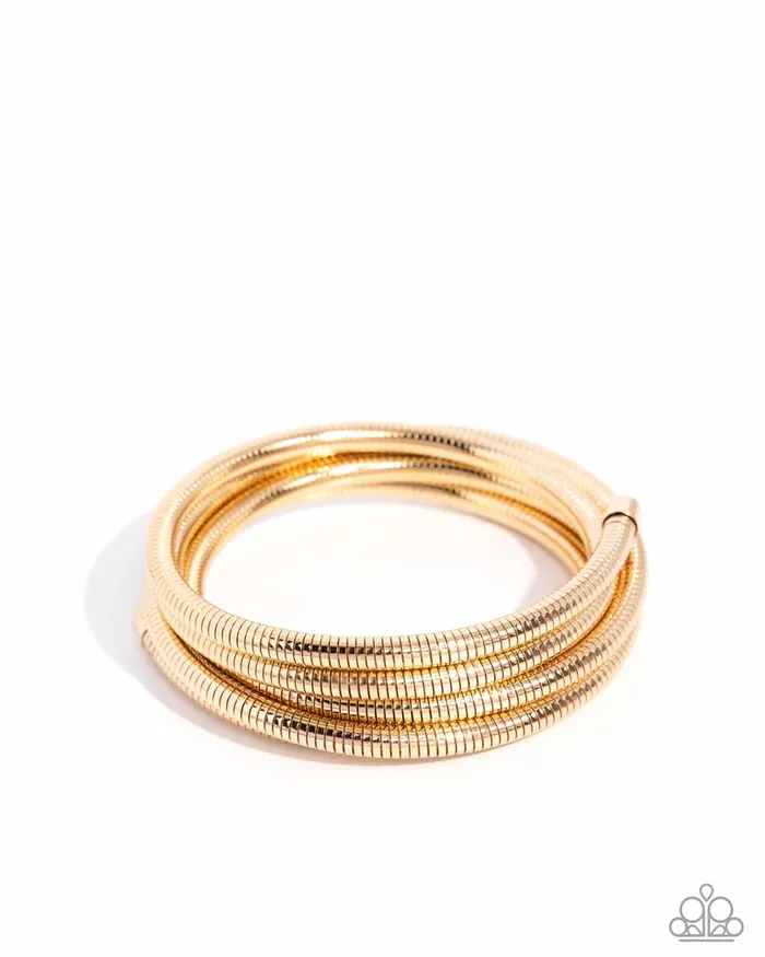 Paparazzi Bracelet Coiled Command Gold Paparazzi Jewelry Bracelets Paparazzi Bracelet Coiled Command Gold Paparazzi Jewelry Bracelets